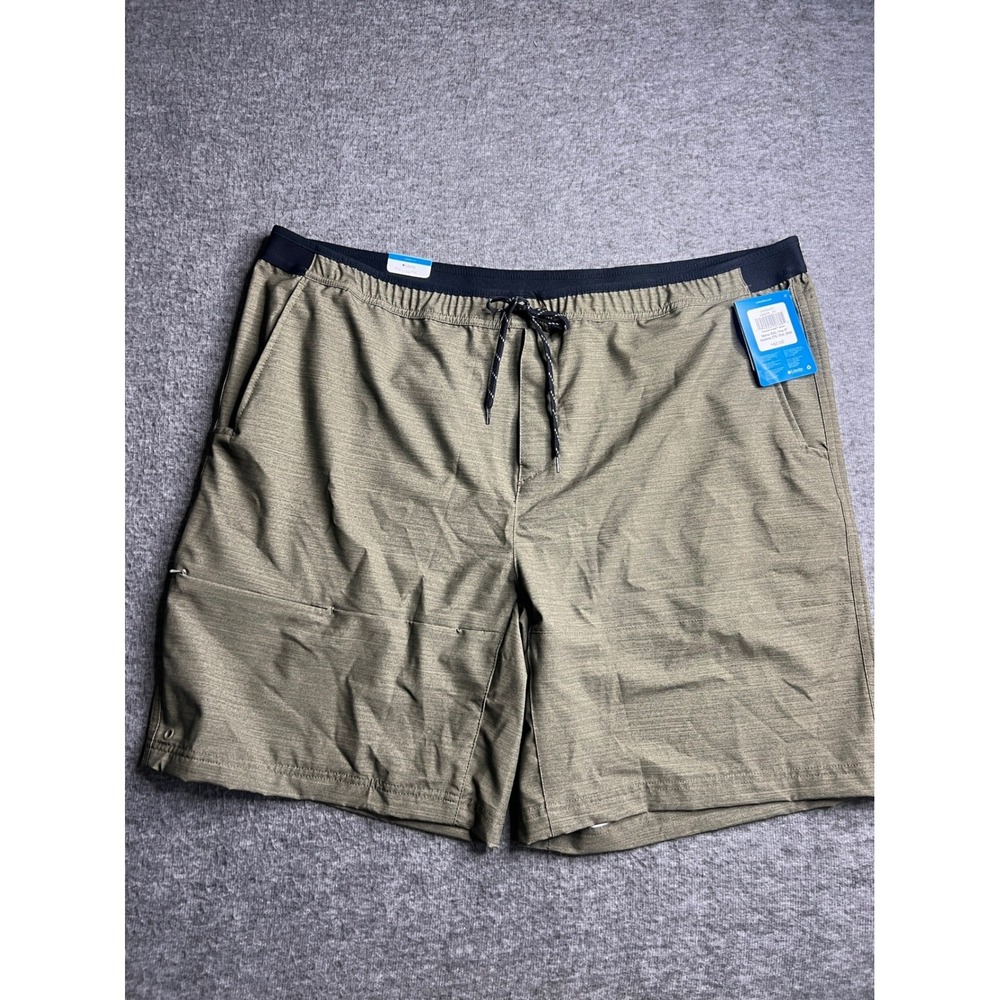 Columbia Twisted Creek Shorts Mens XXL Green Heather 9 Inseam AM0678-397 NWT